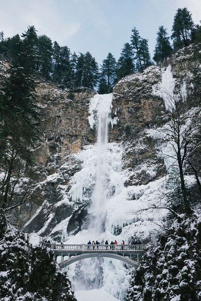 Multnomah Falls, United States. Original public domain image from Wikimedia Commons