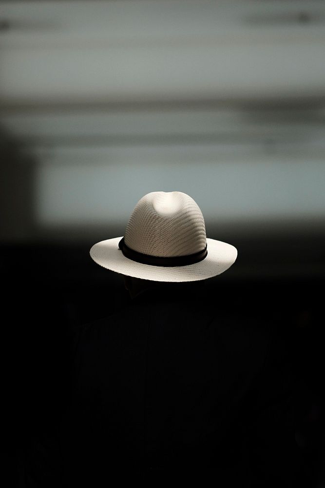 Hat floating in the air. Original public domain image from Wikimedia Commons