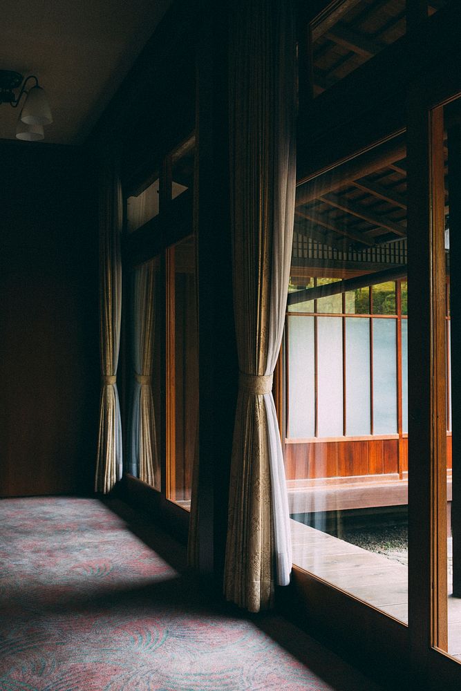 Asian glass door. Original public domain image from Wikimedia Commons