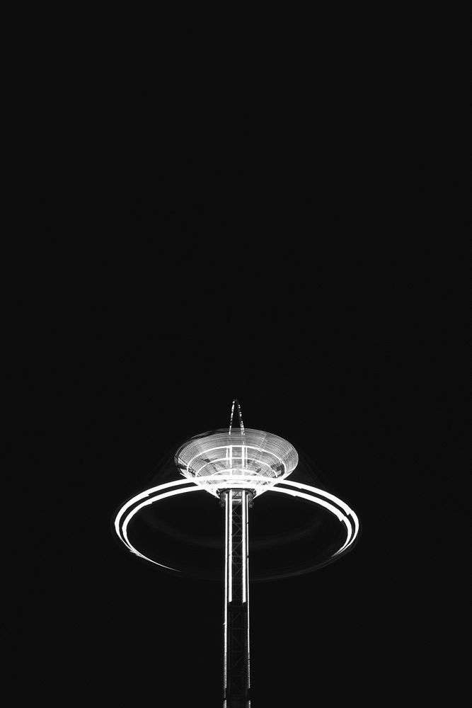 Illuminated Wolverhampton fairground ride. Original public domain image from Wikimedia Commons