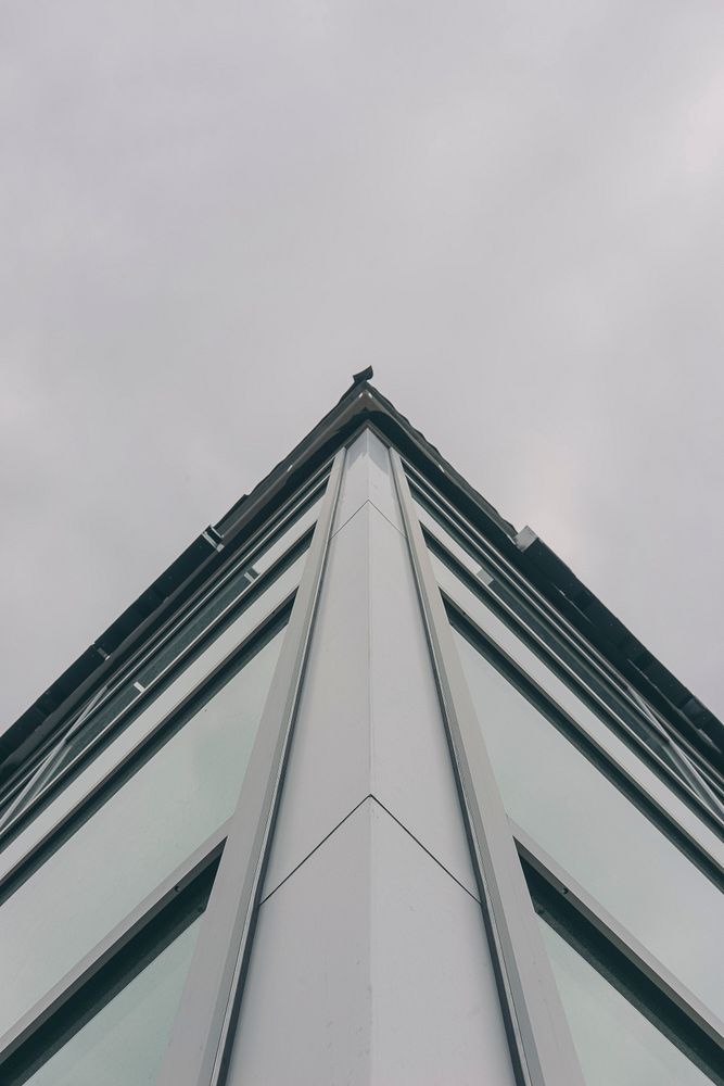 A low-angle shot of the edge of a building. Original public domain image from Wikimedia Commons