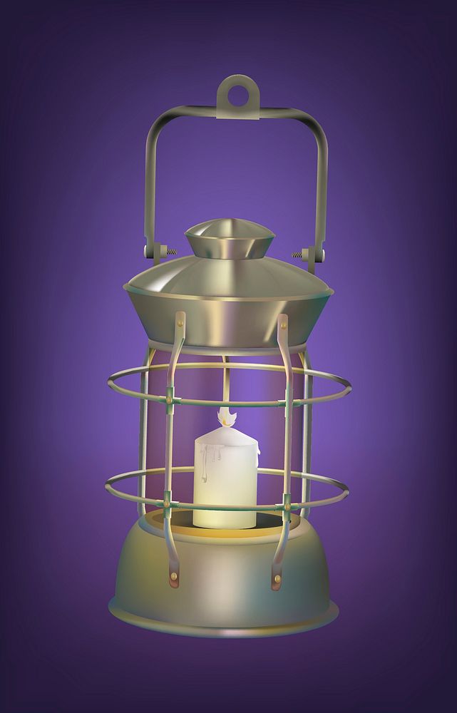 Illustration of a candle lamp