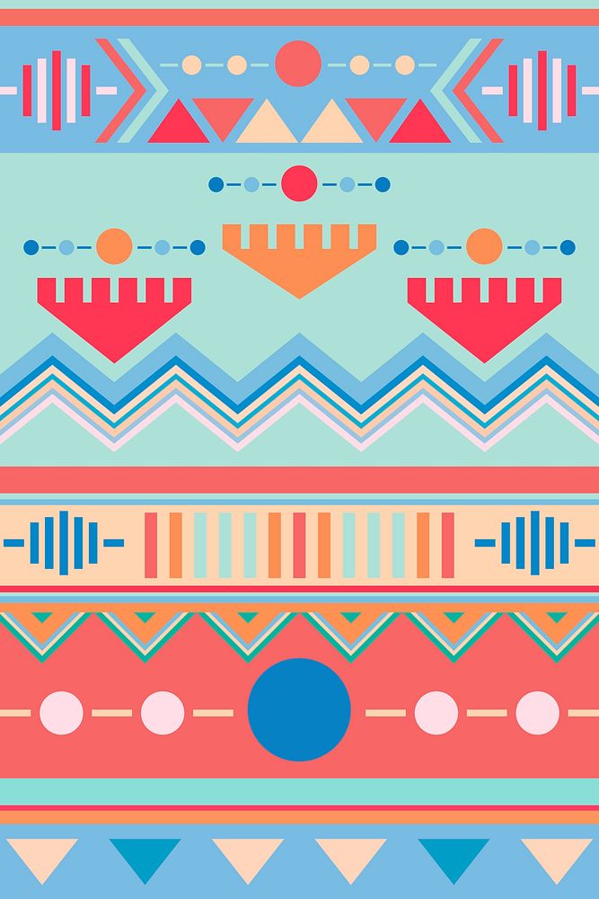 Tribal pattern background, seamless ethnic vector, pastel design