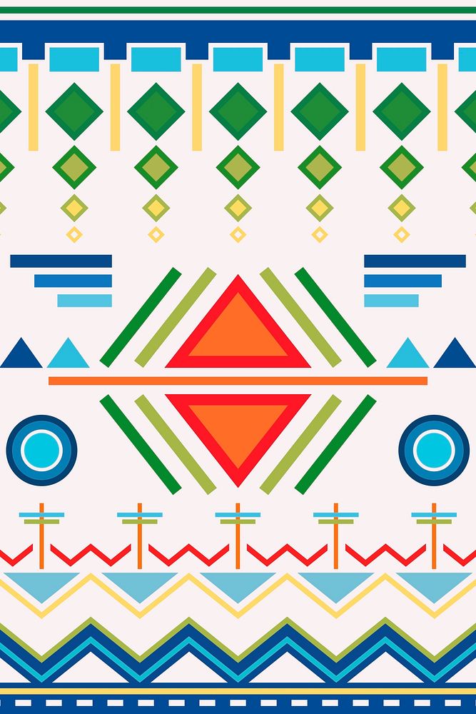 Pattern background, tribal design illustration, colorful textile design