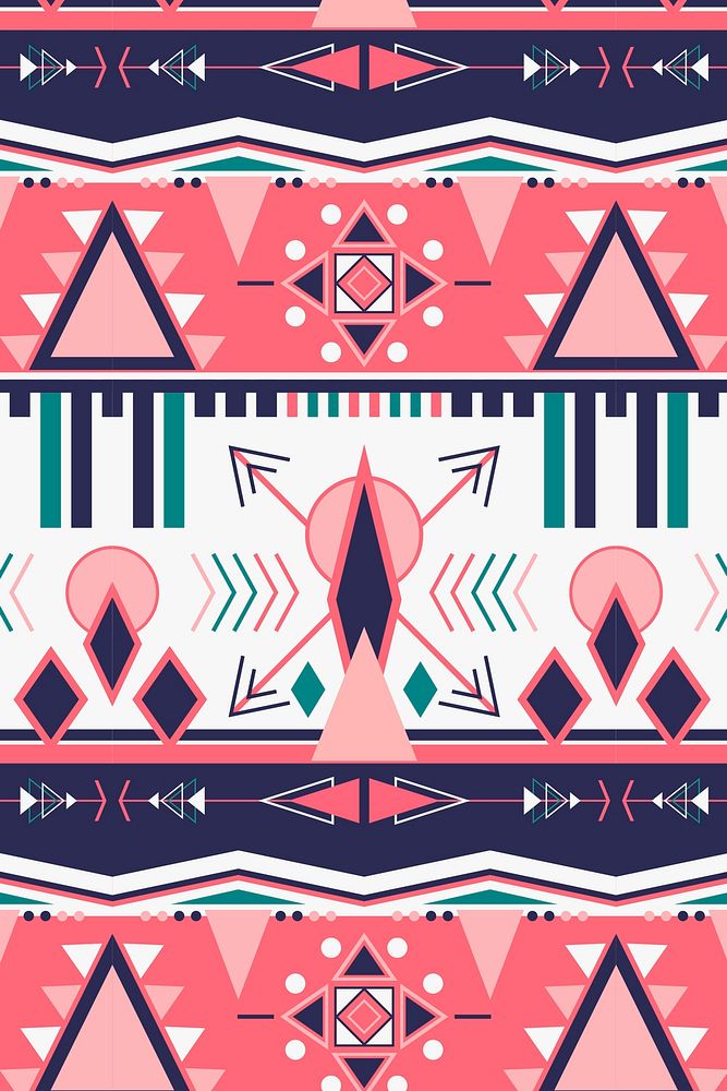 Pattern background, tribal design illustration, pink fabric design