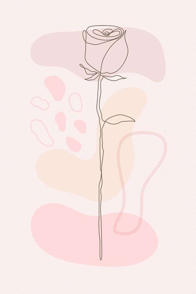 Aesthetic rose wallpaper psd pink flower background