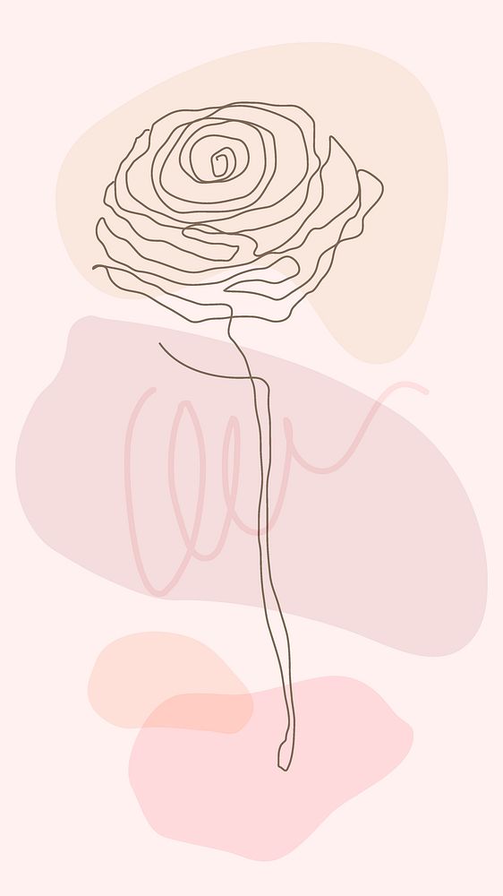 Aesthetic flower iPhone wallpaper, pink background