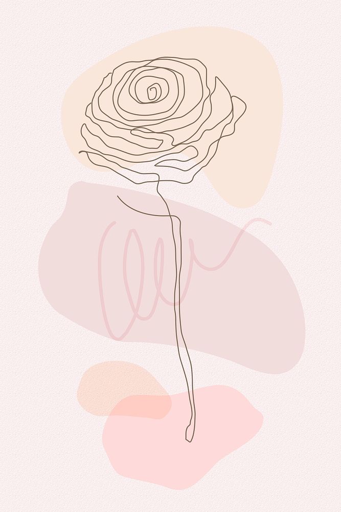 Aesthetic rose wallpaper psd pink flower background
