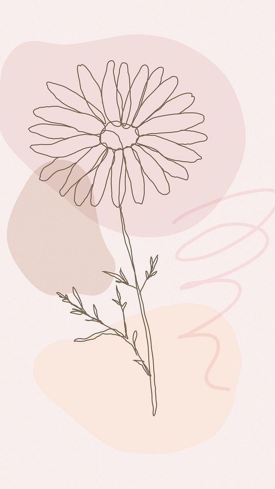 Pink flower iPhone wallpaper, aesthetic background