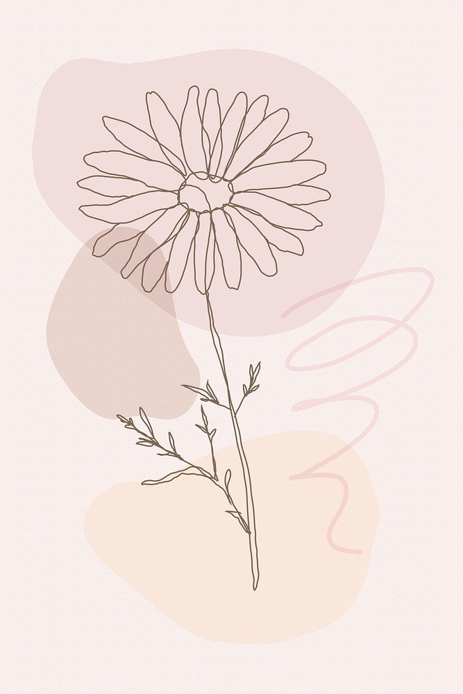 Daisy phone wallpaper psd pink flower background
