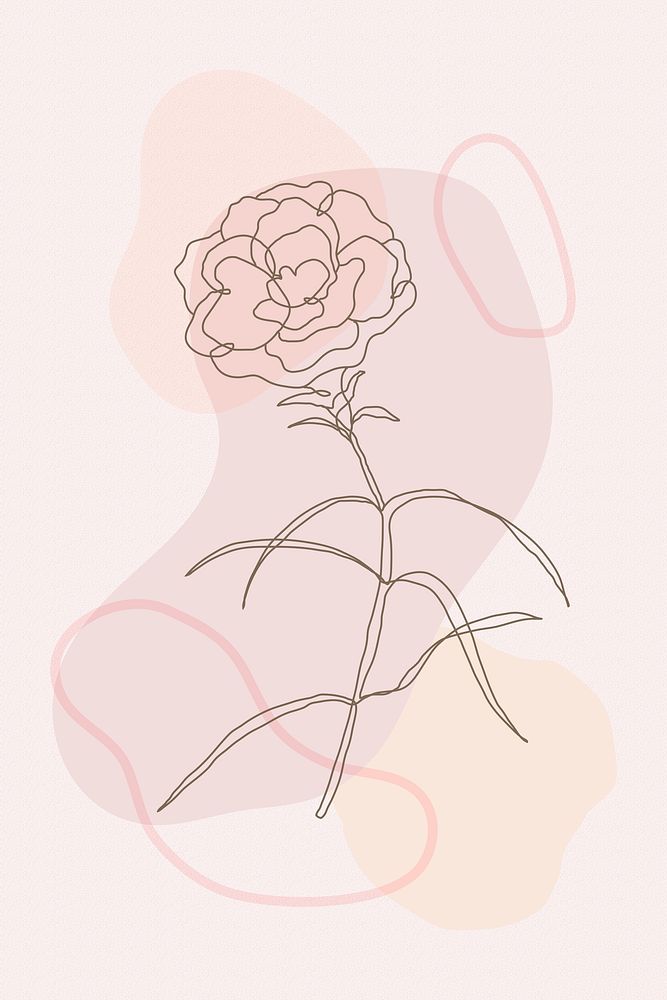 Aesthetic phone wallpaper psd pink flower background