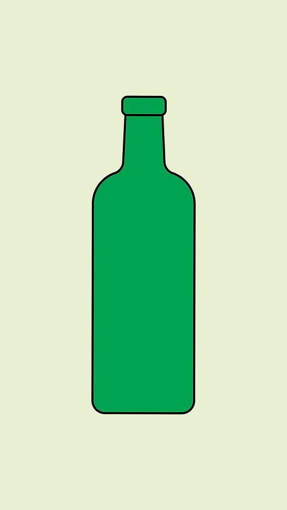 Eco friendly sticker psd bottle illustration