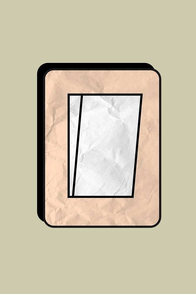 Light switch sticker psd illustration, wrinkled paper texture