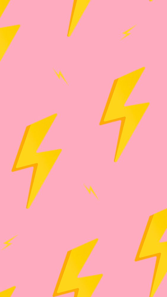 Lightning bolt phone wallpaper, cute | Free Photo - rawpixel