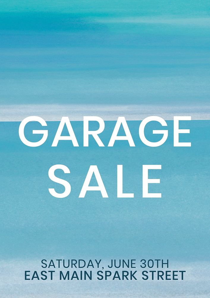 Garage sale poster template abstract background psd