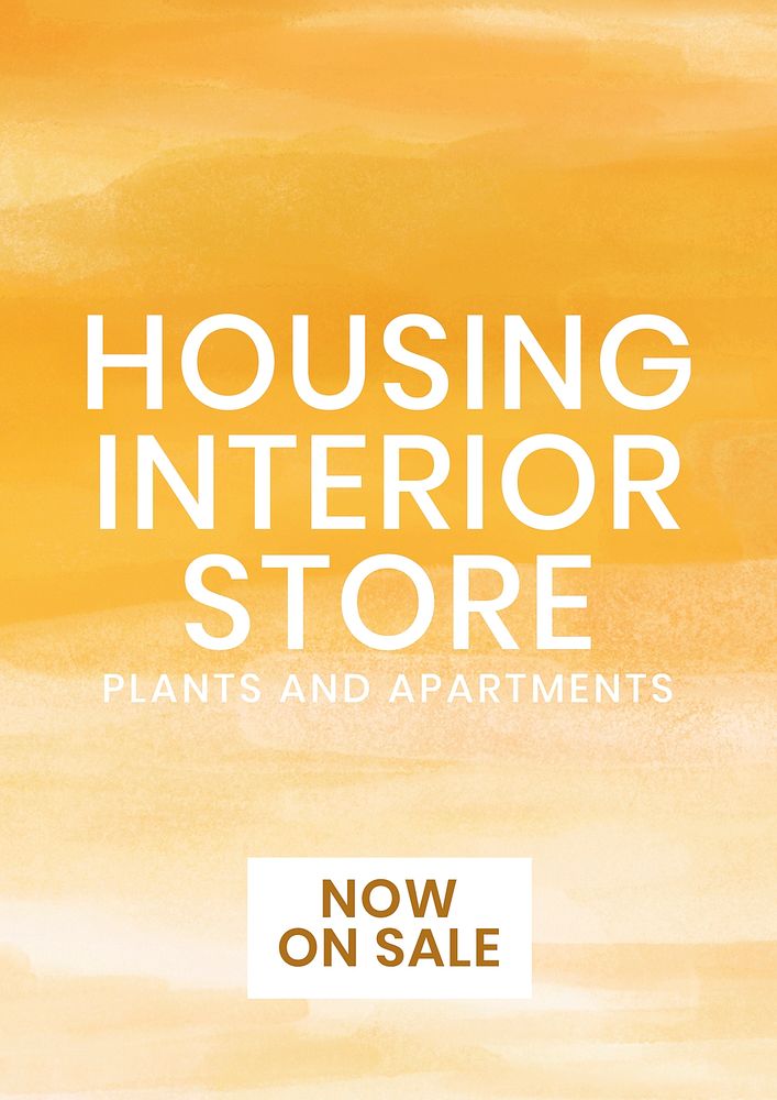 Poster template abstract background with "Housing Interior Store" psd