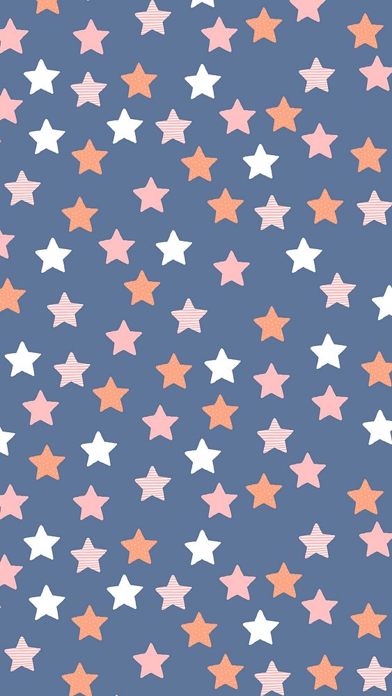 Star iPhone wallpaper, mobile background, cute vector
