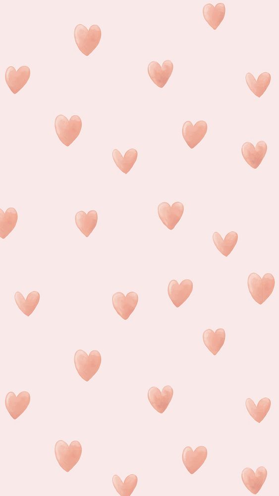 Heart mobile wallpaper, iPhone background, cute vector