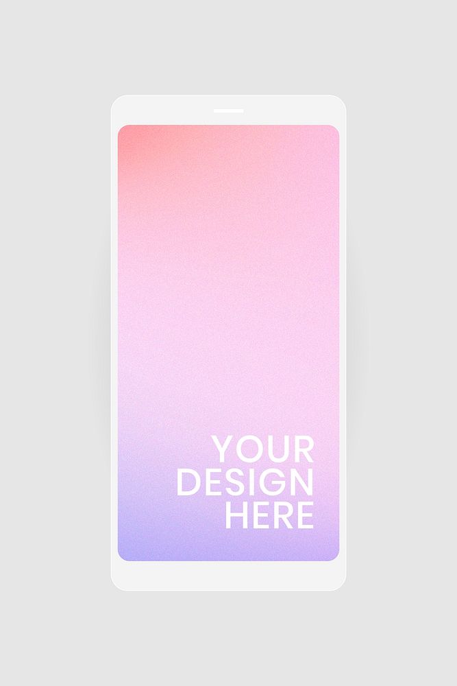 Phone screen mockup, digital device psd illustration