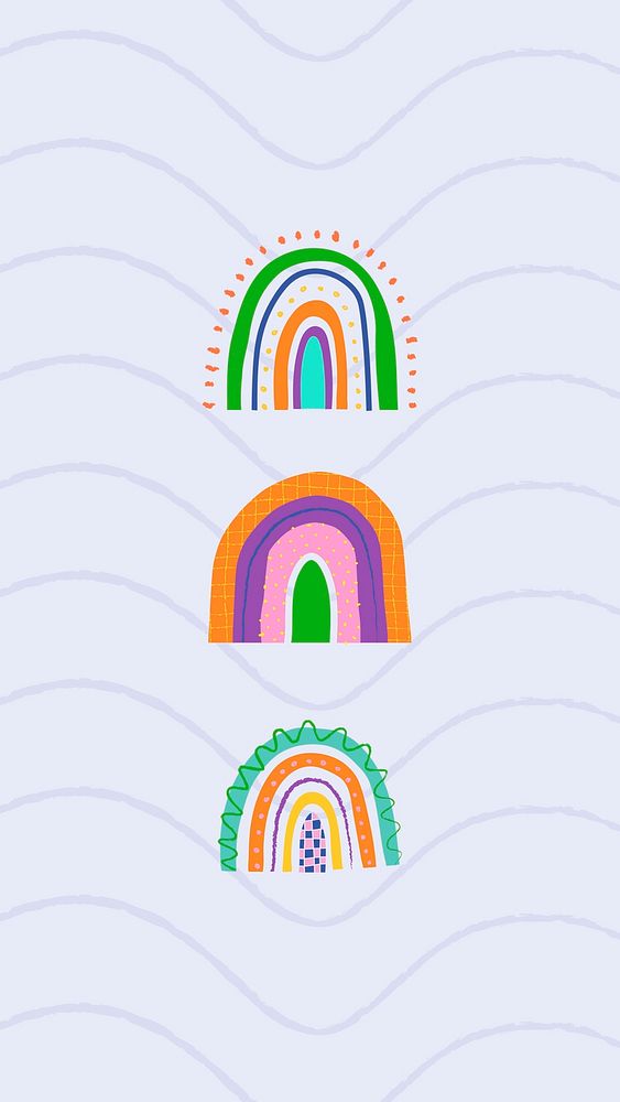 Rainbow iPhone wallpaper, funky mobile background