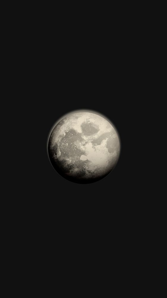 Galaxy moon iPhone wallpaper, black space background