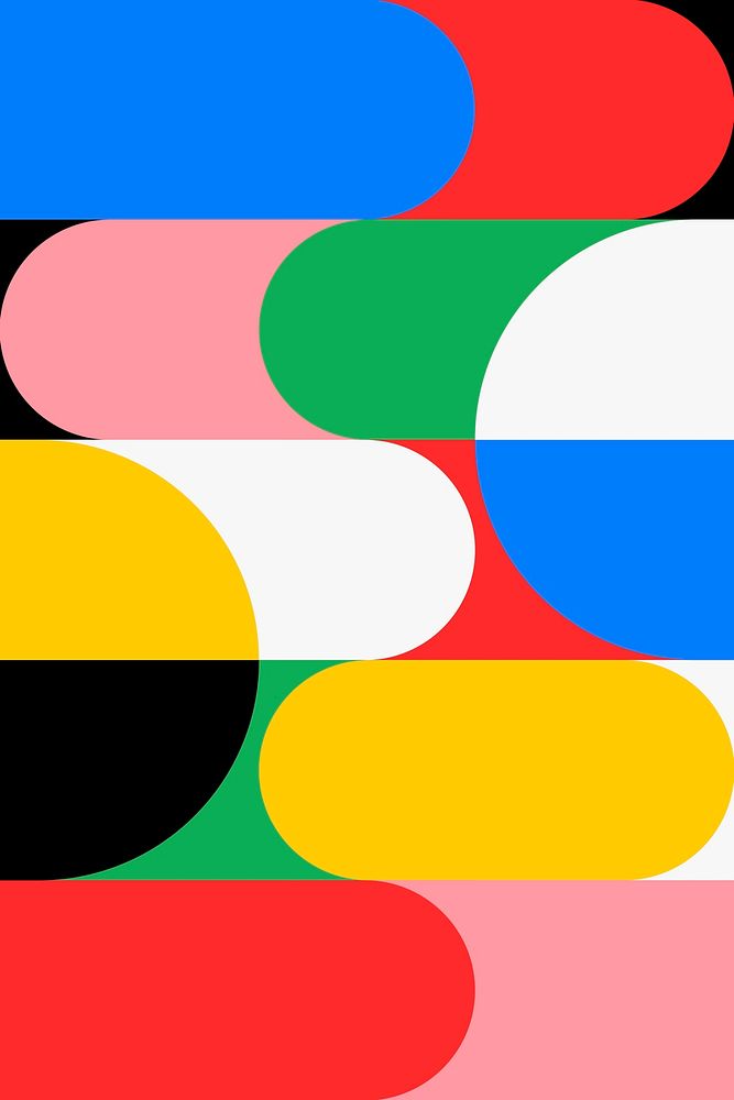 Bauhaus background wallpaper, colorful primary color