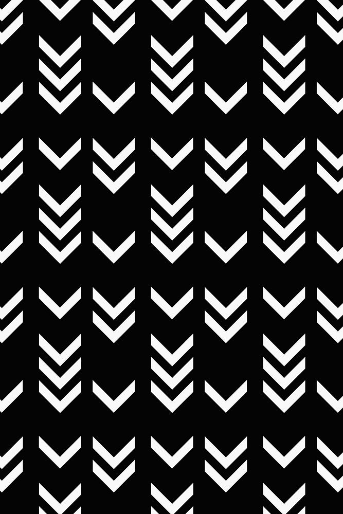 Tribal pattern background, black zigzag, simple design
