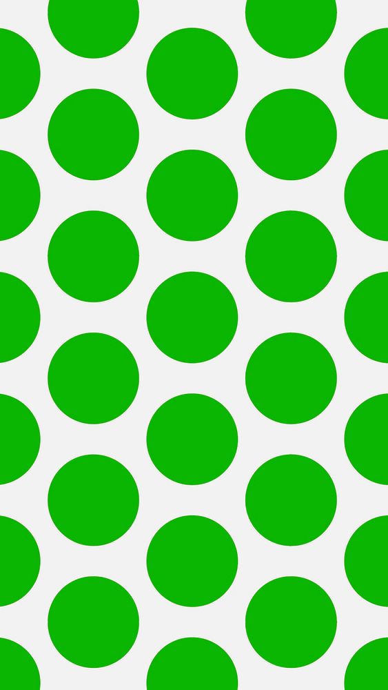 Cute phone wallpaper, polka dot pattern in green colorful design