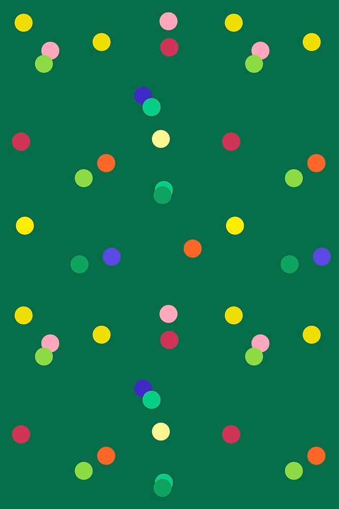 Christmas background, cute polka dot pattern in green