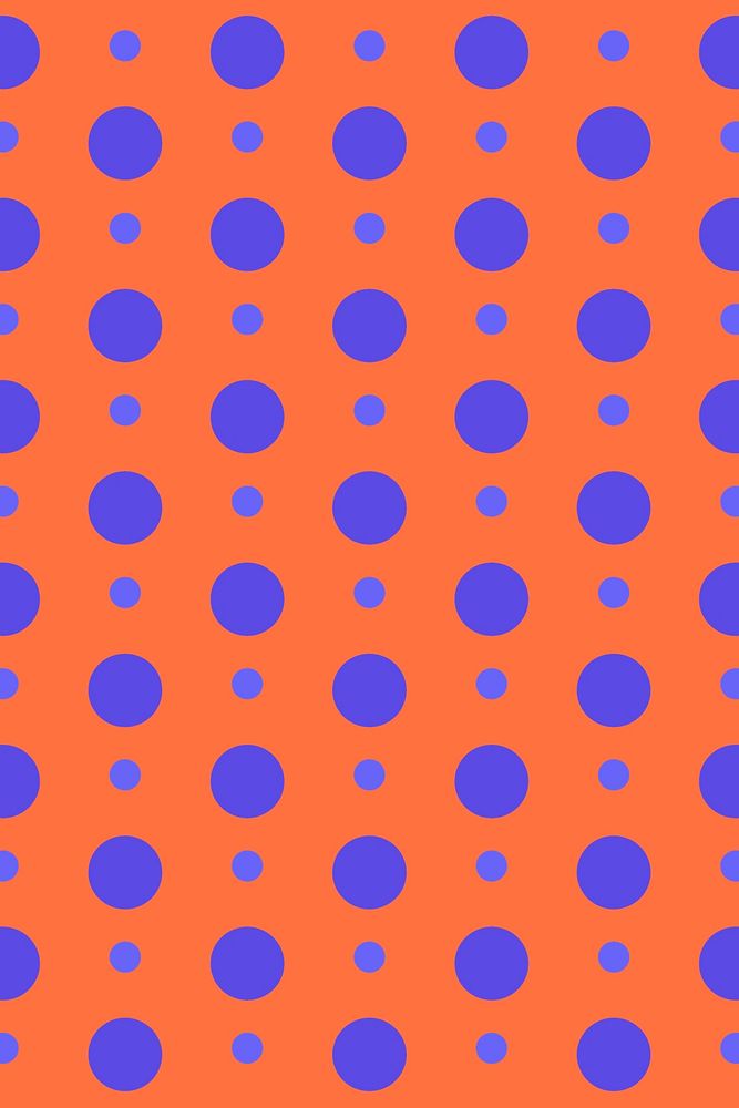 Abstract pattern background, polka dot in orange and purple 