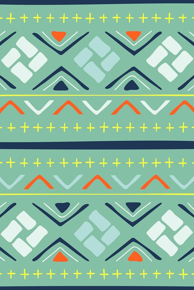 Tribal pattern background, colorful geometric design