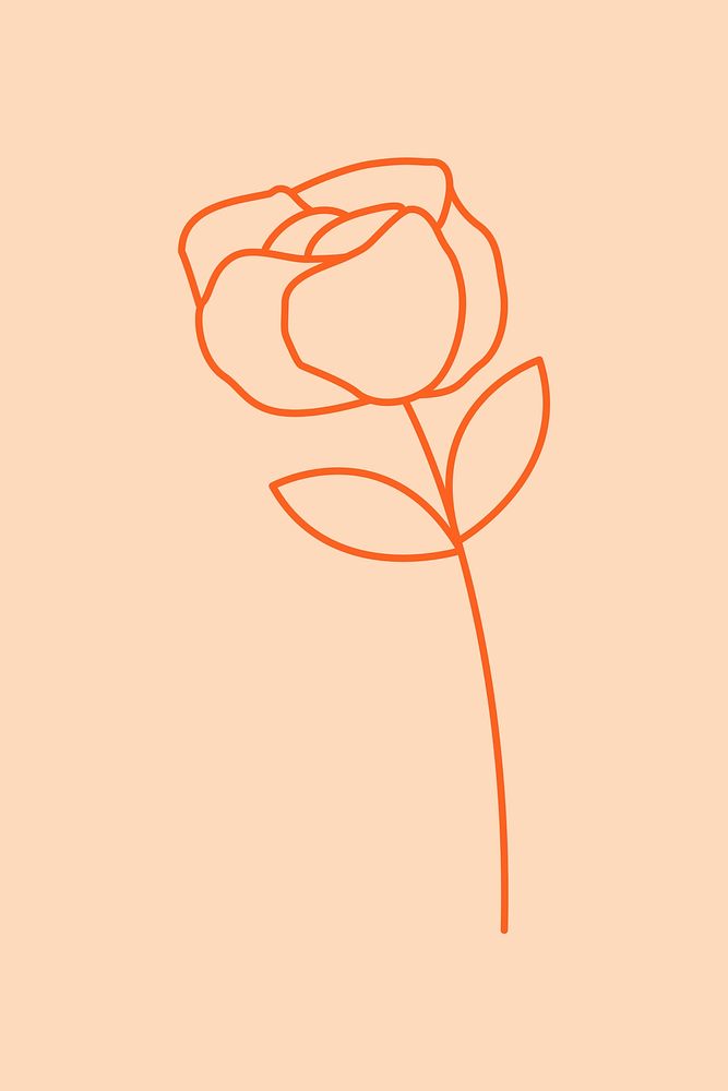 Rose flower aesthetic sticker psd, design element