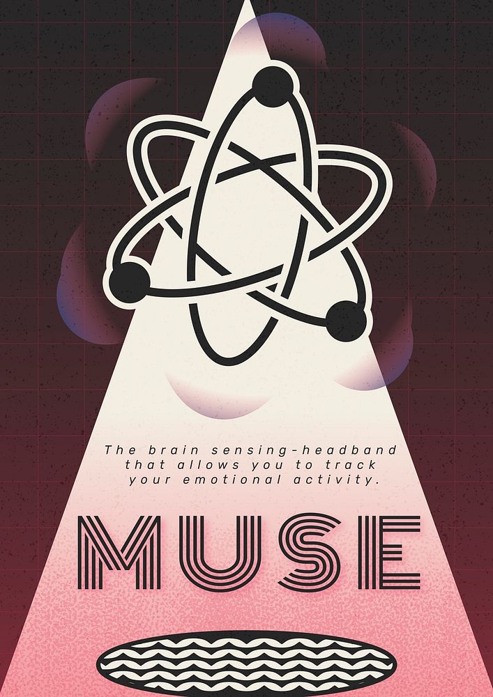 Muse poster template psd, editable design for mental health awareness