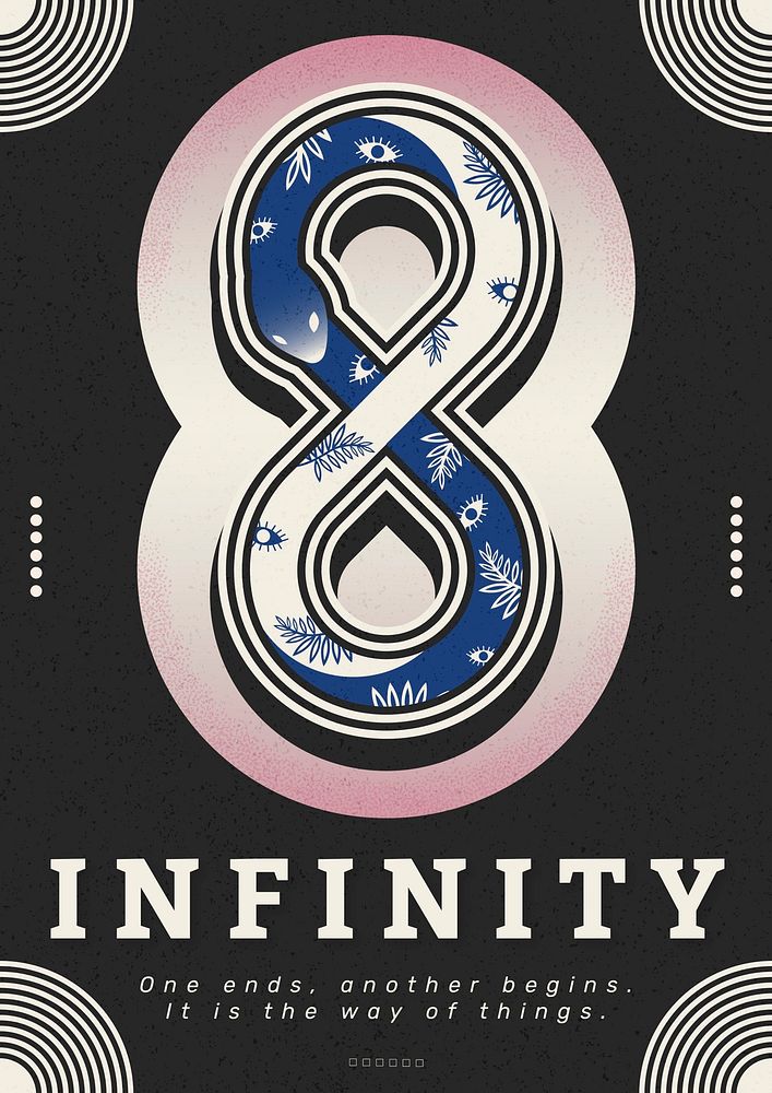 Infinity poster template, editable design for mental health awareness psd
