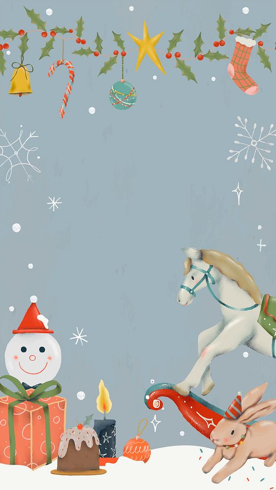 Holiday frame, Christmas background, winter illustration vector