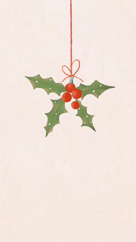 Christmas mobile wallpaper vector, winter holidays season