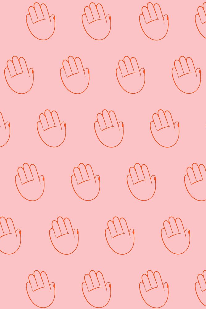 Pink seamless background, hand doodle pattern