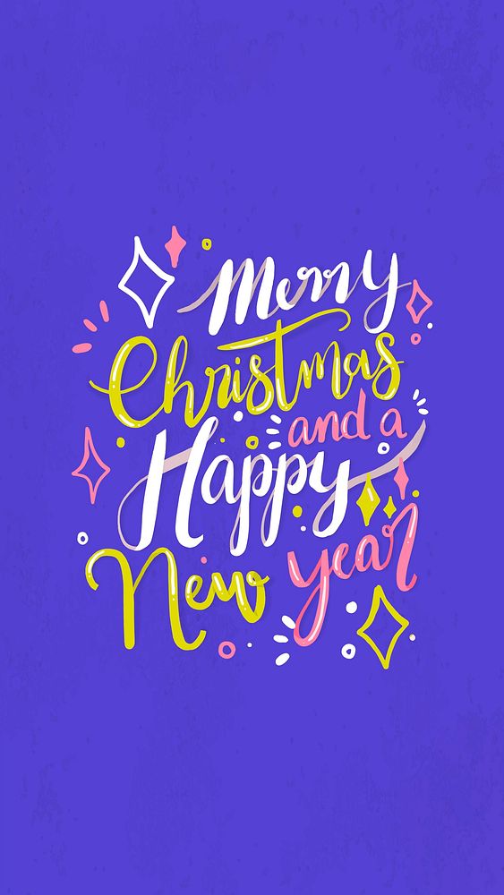 Cute Christmas iPhone wallpaper, holiday greeting typography vector
