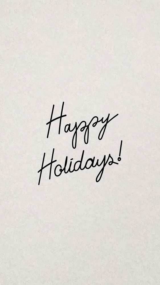 Happy Holidays iPhone wallpaper, holiday greeting typography
