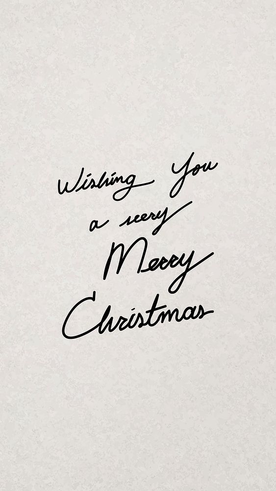 Minimal Christmas iPhone wallpaper, holiday greeting typography vector