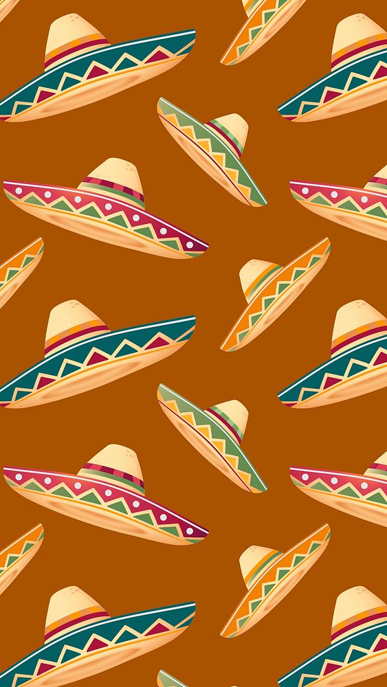 Mexican hat pattern mobile wallpaper, HD background