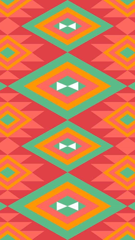 Mexican tribal pattern mobile wallpaper, geometric high resolution background