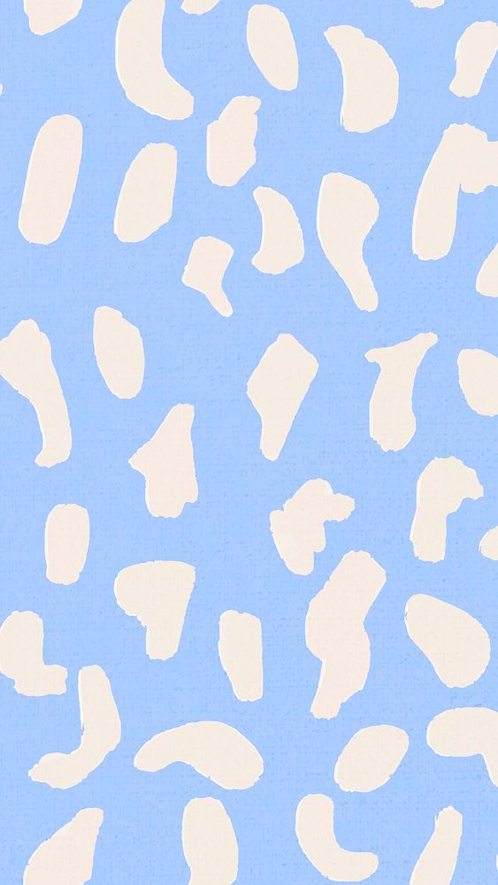 Deer pattern iPhone wallpaper, pastel blue animal print abstract design