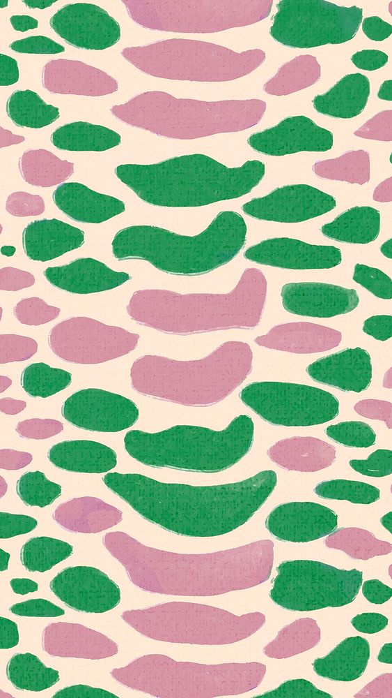 Snake pattern iPhone wallpaper, pink & green animal print abstract design