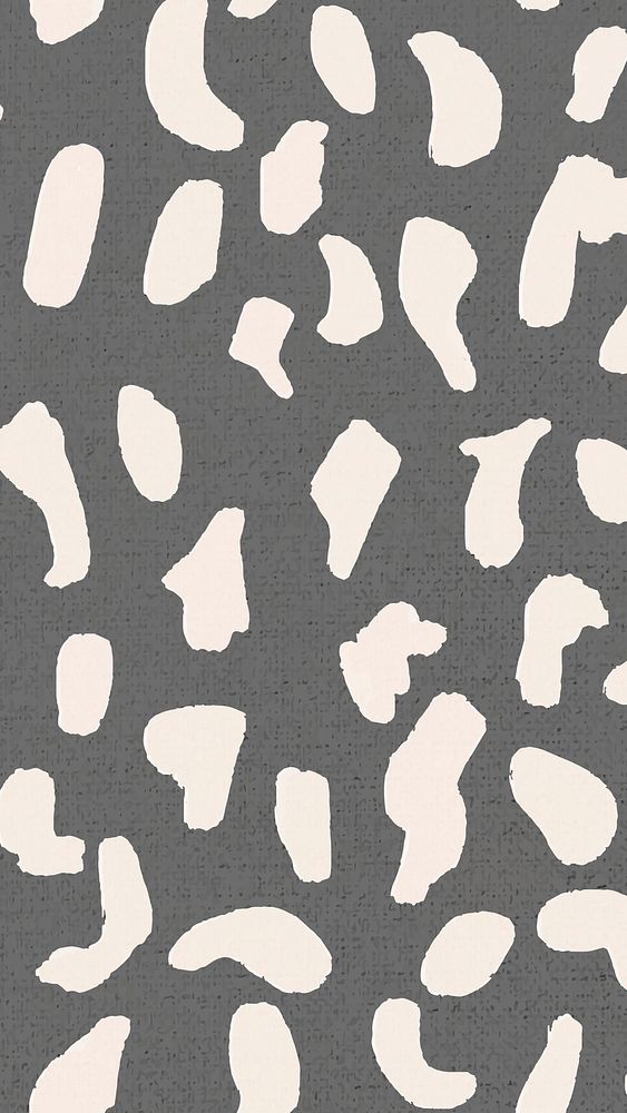 Gray iPhone wallpaper, deer pattern, abstract animal print design