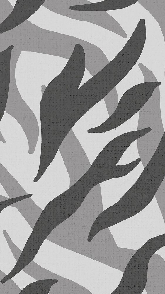 Gray iPhone wallpaper, tiger pattern, abstract animal print design