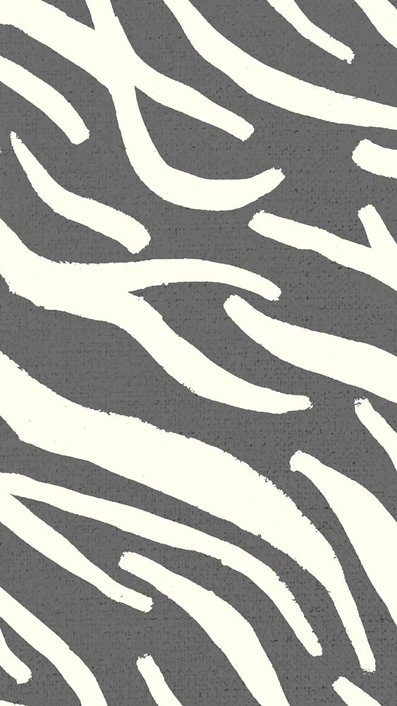 Zebra pattern iPhone wallpaper, black & white abstract animal print design