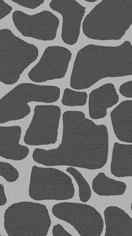 Black iPhone wallpaper, giraffe pattern, abstract animal print design