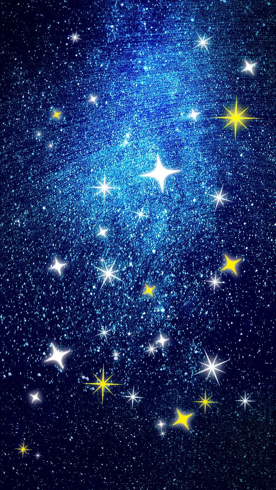 Aesthetic blue Android wallpaper, festive sparkling background
