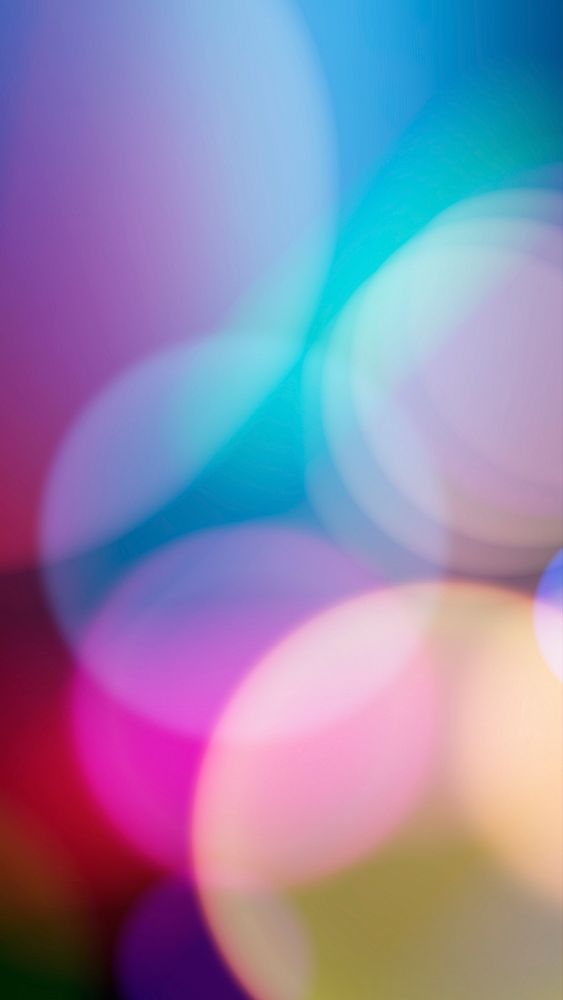 Colorful bokeh mobile phone wallpaper, glowing aesthetic pattern design